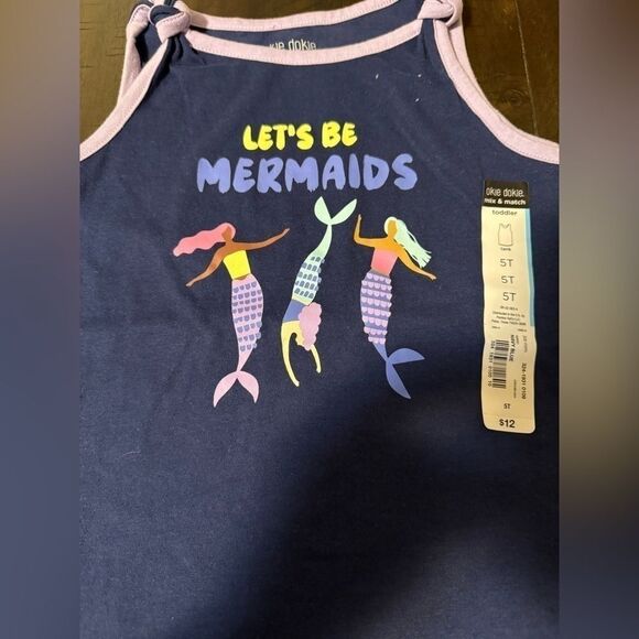 Girls tank top - Lets Be Mermaids - NWT Size 5T - Picture 2 of 4